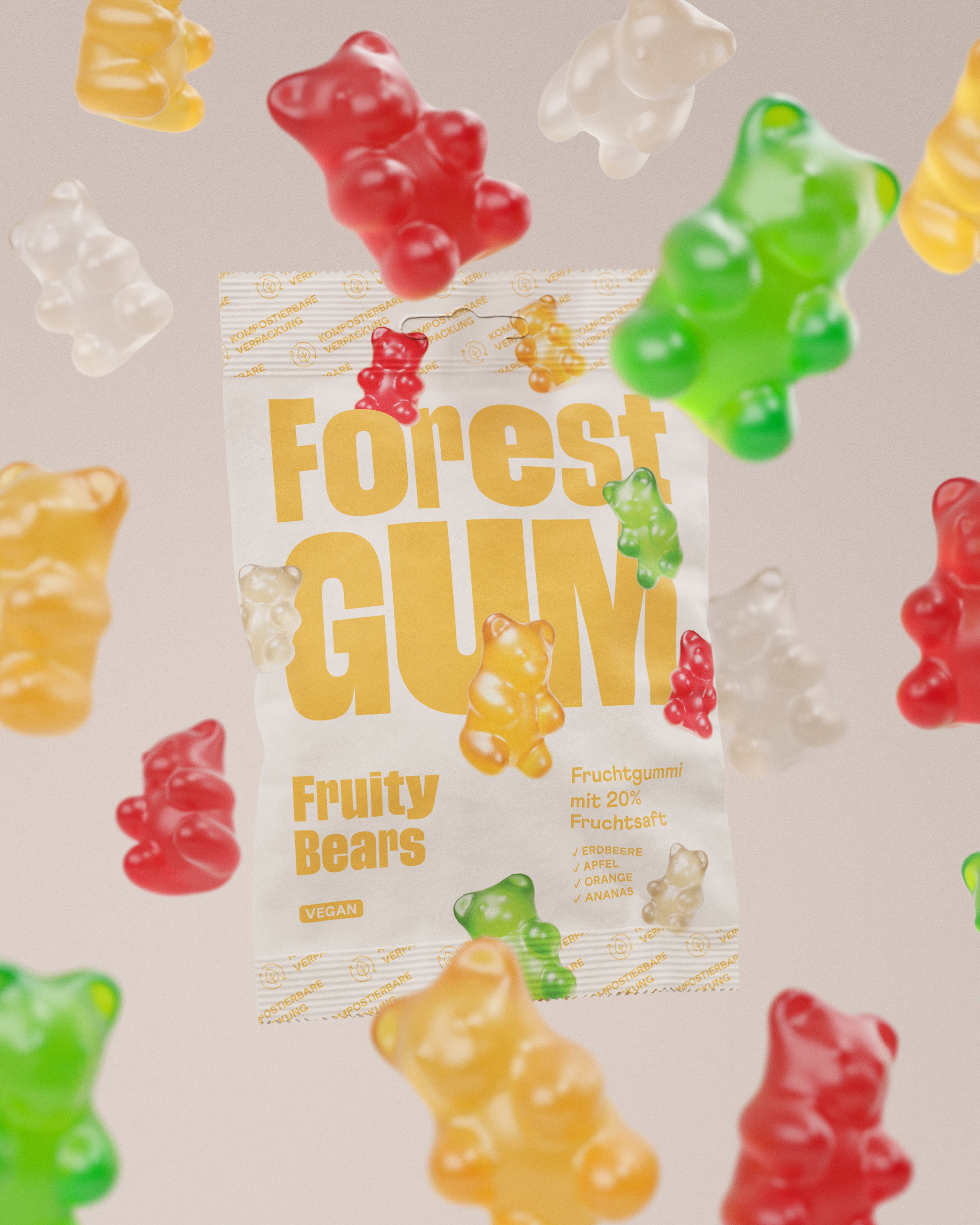 Fruchtgummi vegan Fruity Bears 6x