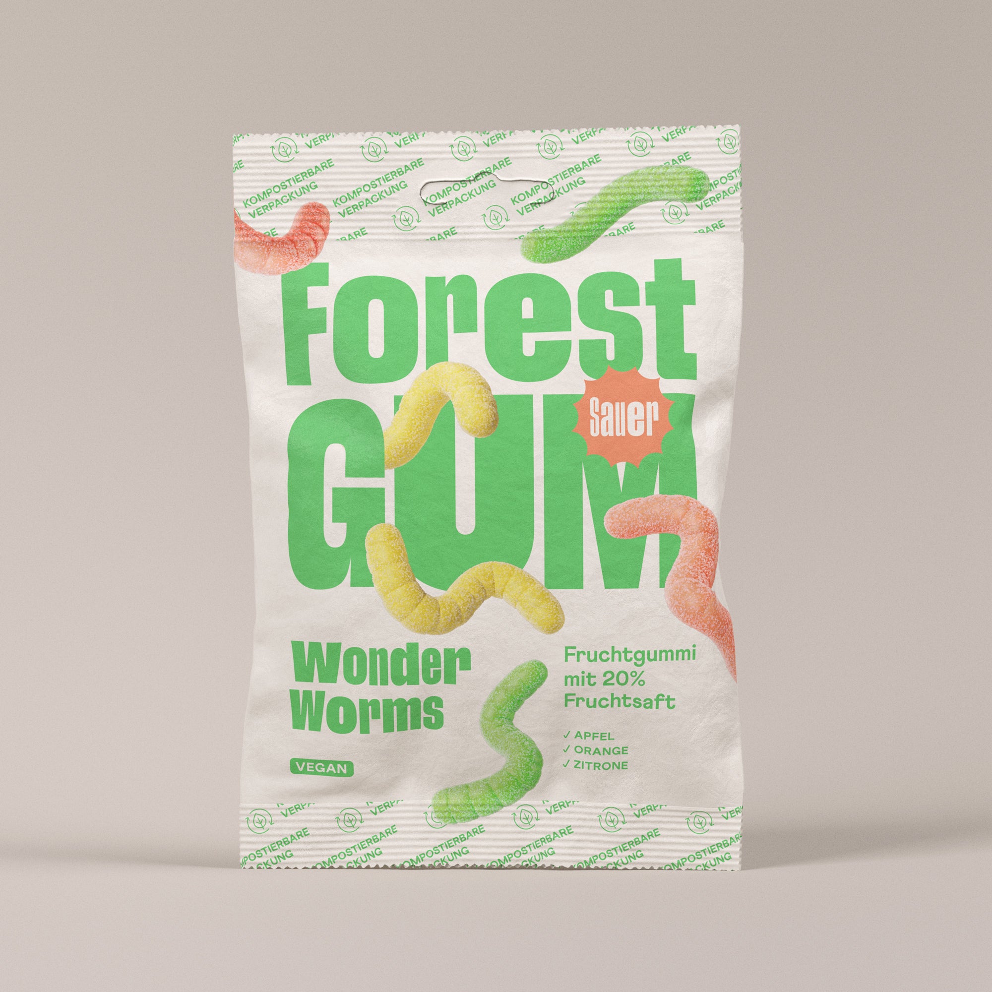 6x Fruchtgummi vegan Wonder Worms
